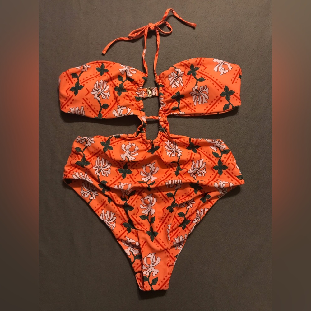 NEW Orange Halter Tie Monokini